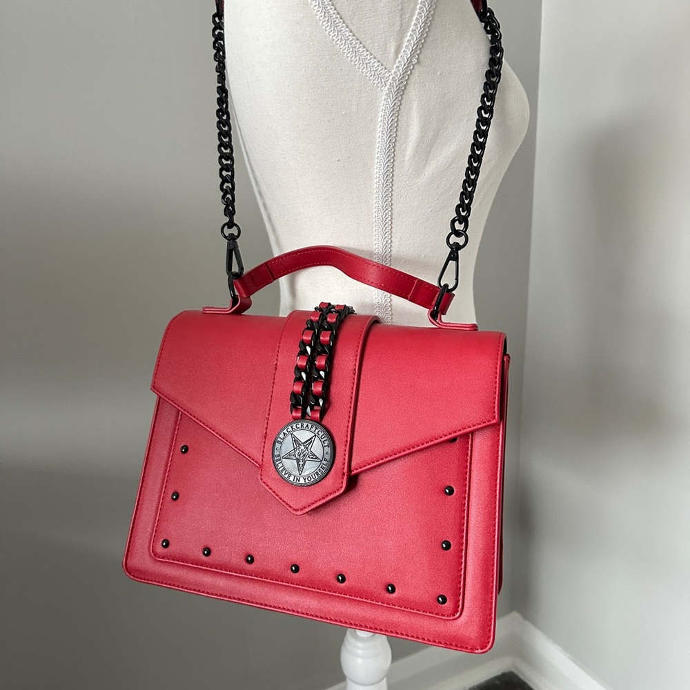 Red Chain Strap Women's Bag